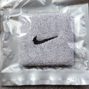NEW - Single Wristband Nike Grey Swoosh Machine Washable Sweatband